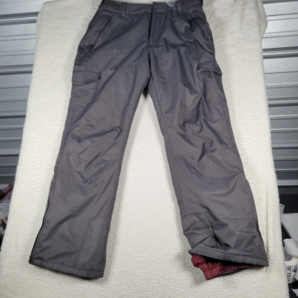 Arctix Snow Pants Mens Medium Grey Insulated Cargo Ski Snowboard Regular Fit